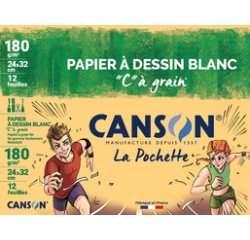 Tekenpapier "C" met korrel, 320 x 240 mm, 224 g/m²