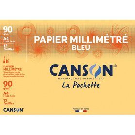 Papier millimétré, A4, 90 g/m2, couleur: