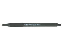 BIC Stylo à bille rétractable Soft Feel Clic grip, noir