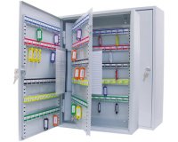 Armoire à clés pour 150 clés, dix barettes, gris clair