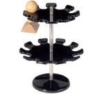 Porte-timbres rond, 18 tampons, 2 étages, noir