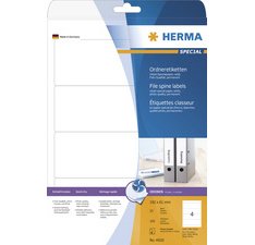 Etiquette dos de classeur SPECIAL, 192 x 61 mm, blanc