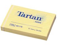 Bloc-notes repositionnable, 76 x 76 mm, jaune