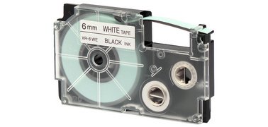 Cassette à ruban XR, 12 mm / 8 m, noir sur blanc