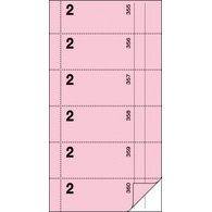 Bloc de bons 'Carnet de bons', 105 x 200 mm, AC rose