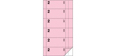 Block of vouchers 'Book of vouchers', 105 x 200 mm, AC pink