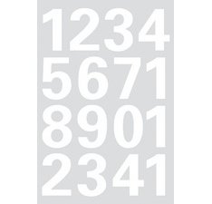 Stickers chiffres 0-9, film en blanc
