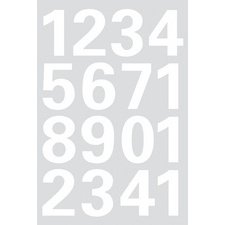 Stickers chiffres 0-9, film en blanc