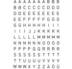 Sticker alphabétique A-Z, film noir, 20 x 20 mm