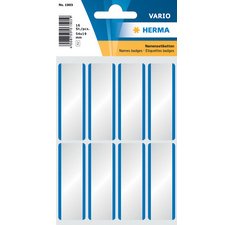 Etiquette badge 54 x 19 mm, soie-acétate, cadre