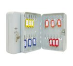 Armoire à clés pour 24 clés, gris clair