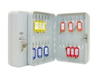 Armoire à clés pour 24 clés, gris clair