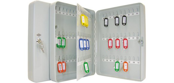 Wedo key cabinet for 110 keys, dimensions 28 x 8 x 37 cm, gray