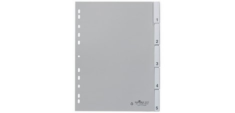 Plastic tabbladen, PP, dikte: 0,12 mm, 5 tabs