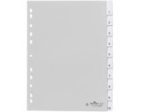 Intercalaires en plastique, format A4, PP, 10 pièces