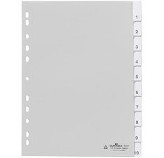 Intercalaires en plastique, format A4, PP, 10 pièces