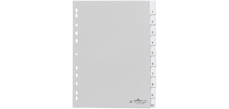 Intercalaires en plastique, format A4, PP, 10 pièces