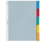 Pochettes intercalaires, 5 touches, transparent, A4