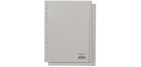 Intercalaires en plastique, chiffres, A4, 52 touches