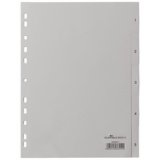 Intercalaires en plastique, chiffres, A4, 5 touches