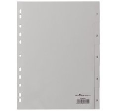 Intercalaires en plastique, chiffres, A4, 5 touches