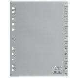 Intercalaires en plastique, chiffres, A4, 15 touches