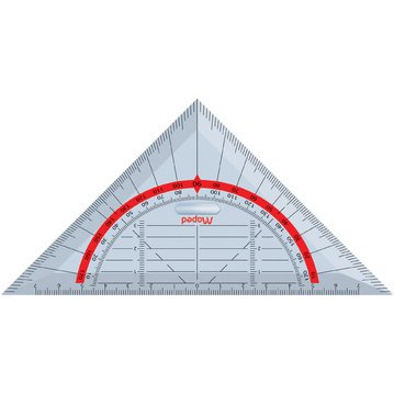 Équerre geométrique Technic, hypoténuse: 160 mm