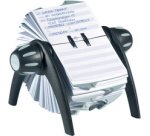 Fichier rotatif TELEINDEX flip, argent métal./ bleu