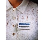 Badge à aimant, 90 x 54 mm, transparent