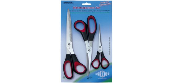 Wedo Right-Handed Pointed Tip Scissors - Pack of 3
