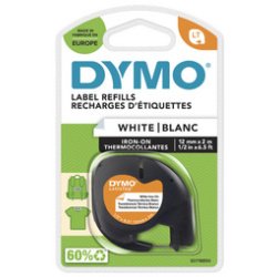 DYMO Cassette de ruban LetraTag, métallique, 12 mm x 4 m