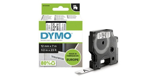DYMO Ruban d'étiquette D1 noir/