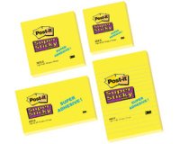 Bloc-note super sticky notes, 101 x 152 mm, jaune