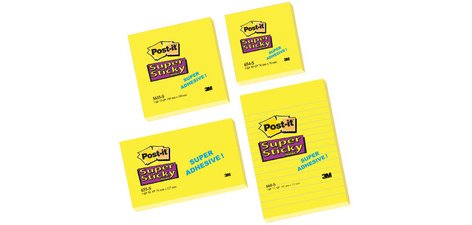 Bloc-note super sticky notes, 101 x 152 mm, jaune