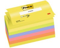 Bloc-notes adhésif z-notes, 76x76 mm, couleurs fluo