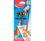 Crayons bicolores COLOR'PEPS DUO, triangulaire, étui