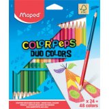 Crayons bicolores COLOR'PEPS DUO, triangulaire, étui