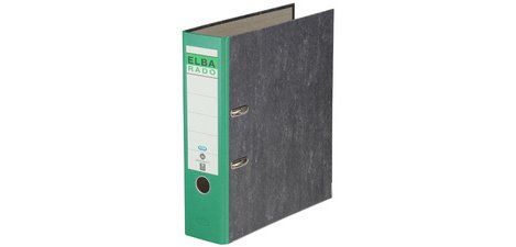 rado binder marbled paper, spine width: 80 mm, black