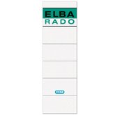 En_etiqueta adhesiva elba para archivador palanca lomo 80 mm color blanco 190x54 mm bolsa de 10 unidades