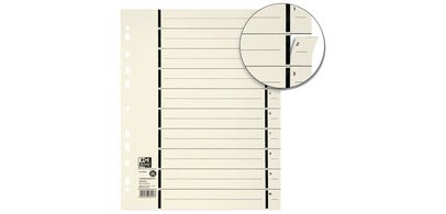 ELBA Intercalaires avec perforation, format A4 extra large