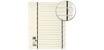 Intercalaires avec perforation, format A4 extra large