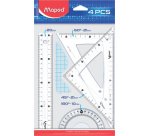 Kit de géométrie Medium Start 242, 4 pièces,tranparent