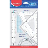 Geometrieset Medium Start 242, vierdelig, transparant