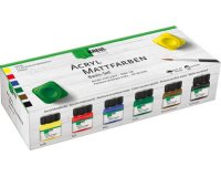 Peinture mate acrylique Hobby Line, set créatif 6 x