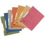 Chemise à crochets, en carton, jaune