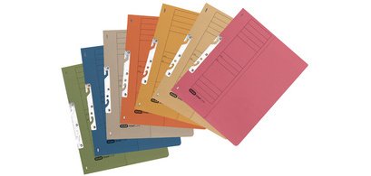 Chemise à crochets, en carton, jaune