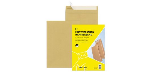 Pochettes à soufflets avec bande auto-adhésive, C4