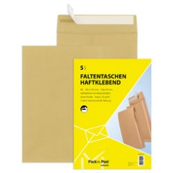 pochette à soufflets avec bande auto-adhésive, B4