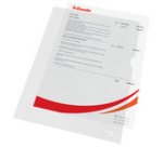 Chemise coin plastique Esselte A4 polypropylène 8/100e grainé incolore - Paquet de 100