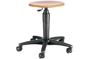 Tabouret pivotant 'TEC 60', en bois